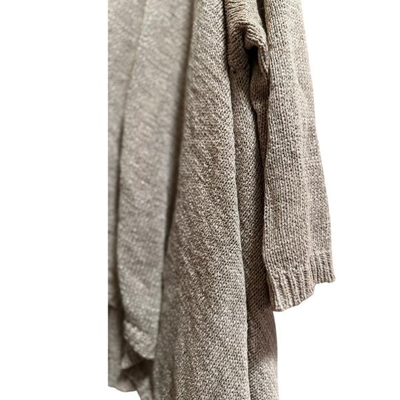 August Silk Tan Knit Cardigan - Size Large - Picture 5 of 7